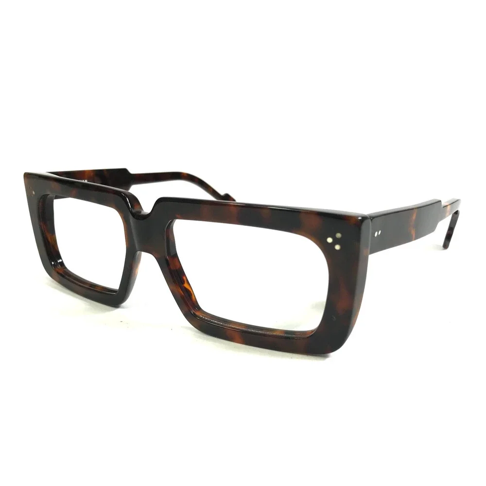 Henau Eyeglasses Frames SUPER-ARROGANTE B80 Tortoise Brown Thick Rim 58-17-145